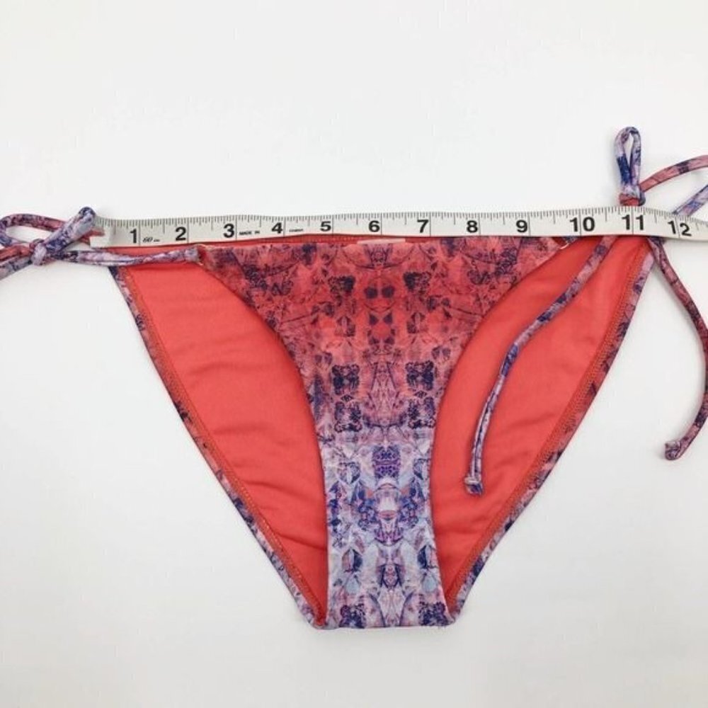 Topshop Swimsuit String Bikini Bottoms Festival Ombre Pink Women's Size 4 NWOT - Picture 7 of 12